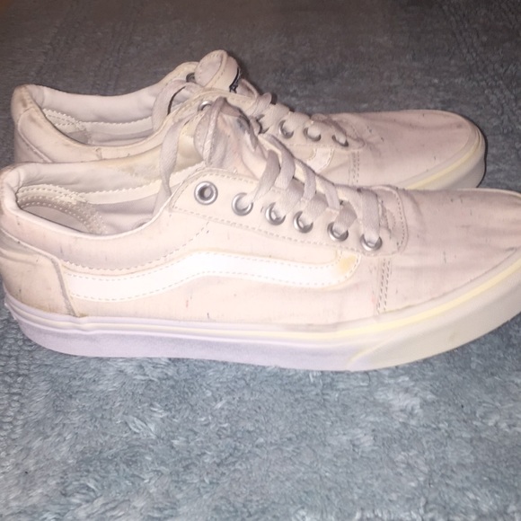 White Color-Speckled old skool Vans - Picture 2 of 4